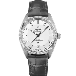 Omega Constellation Globemaster 39 mm, steel on leather strap