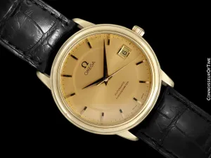 Omega De Ville Prestige Mens Automatic Chronometer Dress Watch - 18K Gold