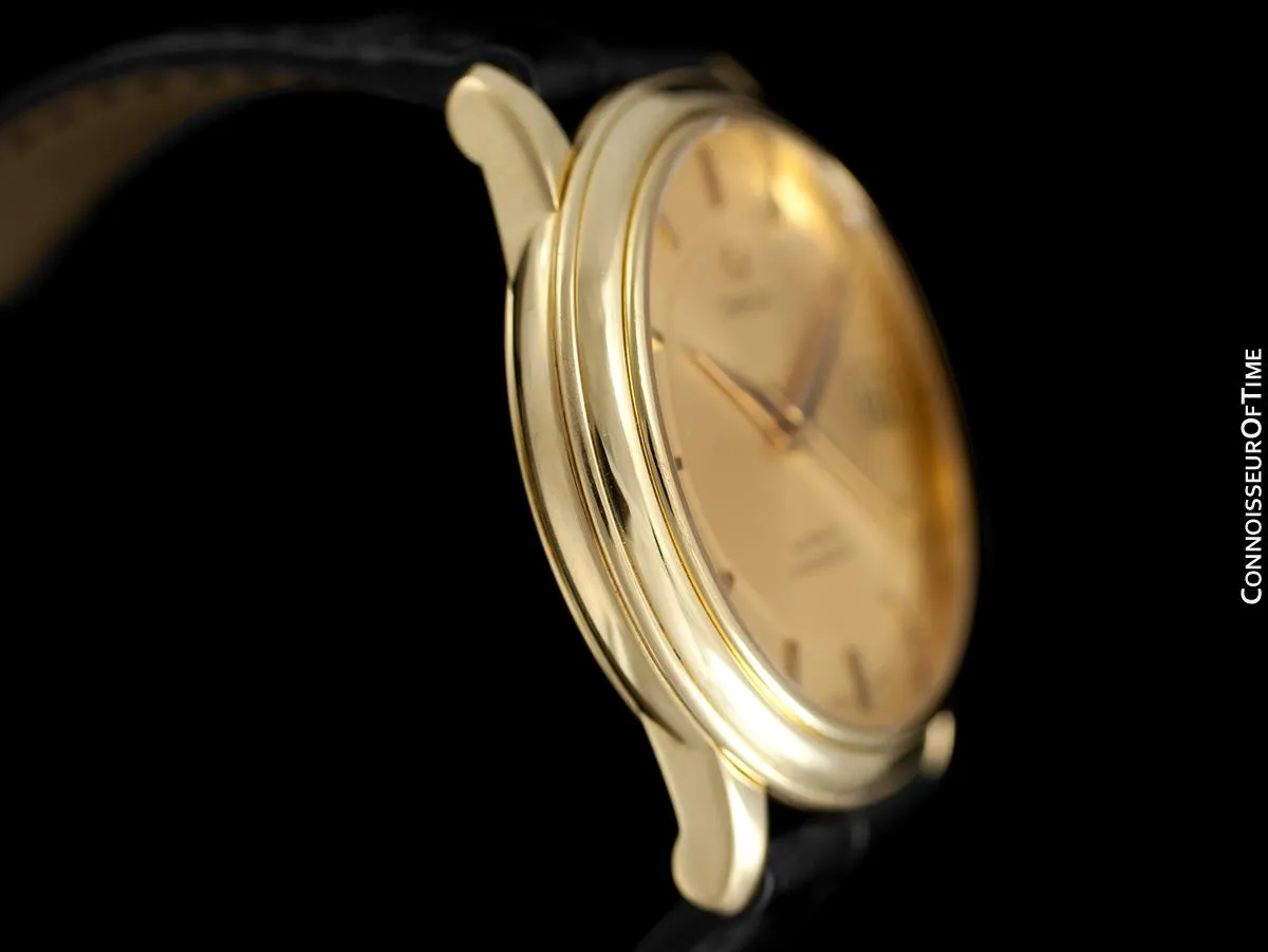 Omega De Ville Prestige Mens Automatic Chronometer Dress Watch - 18K Gold