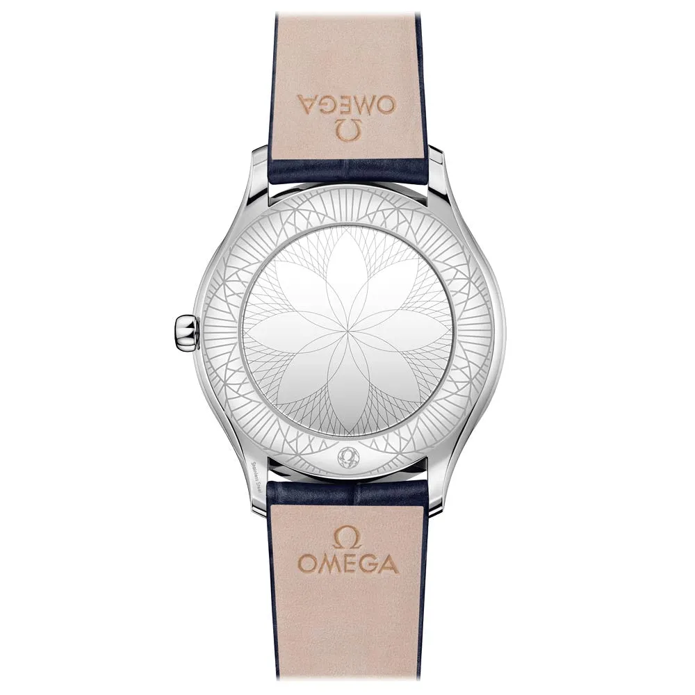 OMEGA De Ville Tresor 36mm Blue Dial Diamond Quartz Watch 42818366003001