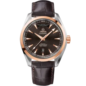 Omega Seamaster Aqua Terra 150M 41.5 mm, steel - red gold on leather strap Omega Seamaster Aqua Terra 150M 41.5 mm, steel - red gold on leather strap