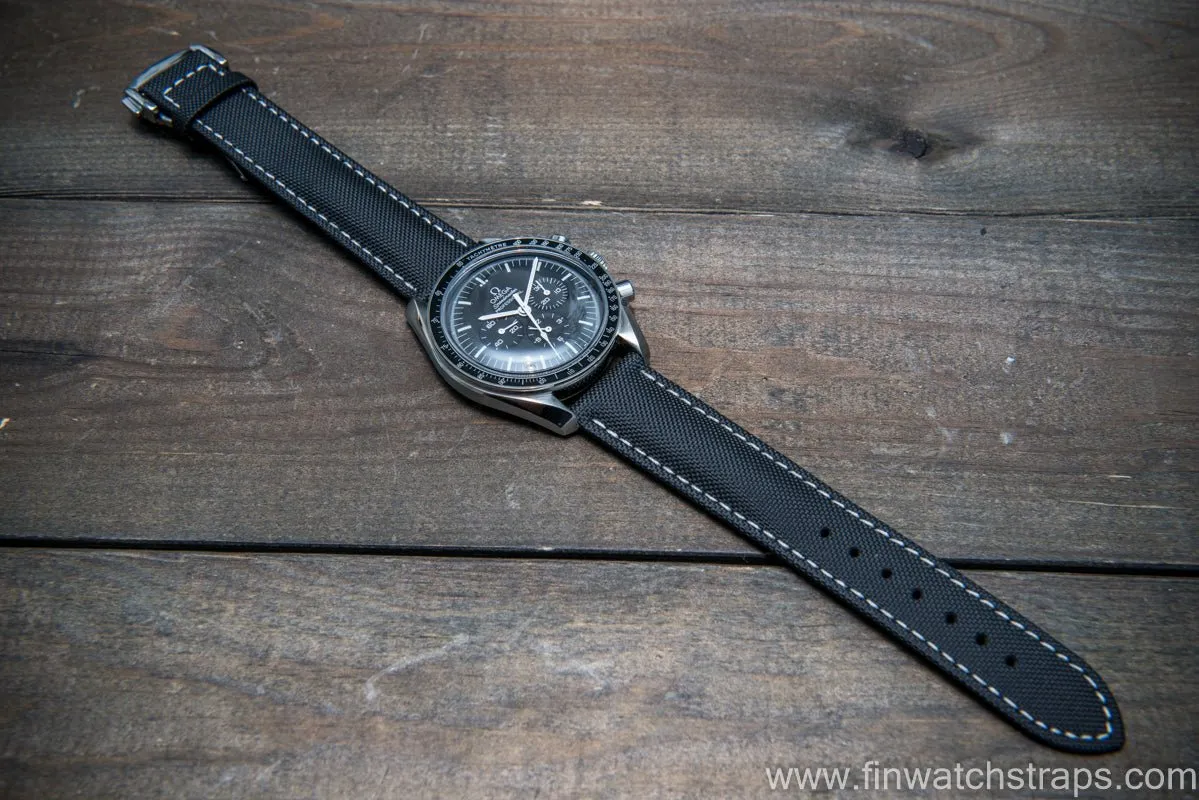 Omega watch strap, canvas with leather lining 20x18 mm, 21x18 mm, 22x18 mm