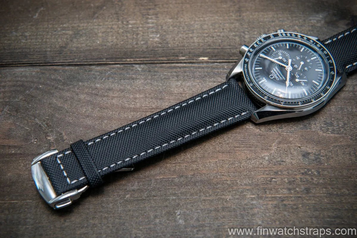 Omega watch strap, canvas with leather lining 20x18 mm, 21x18 mm, 22x18 mm