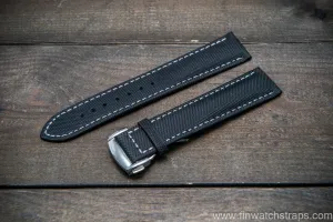 Omega watch strap, canvas with leather lining 20x18 mm, 21x18 mm, 22x18 mm
