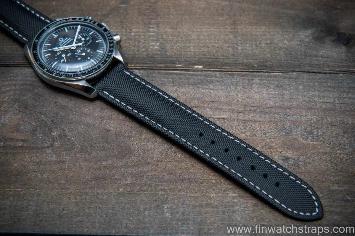 Omega watch strap, canvas with leather lining 20x18 mm, 21x18 mm, 22x18 mm