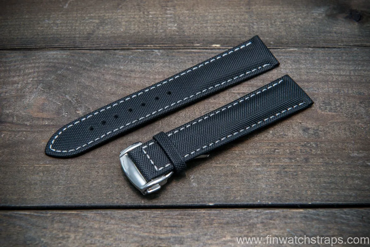 Omega watch strap, canvas with leather lining 20x18 mm, 21x18 mm, 22x18 mm