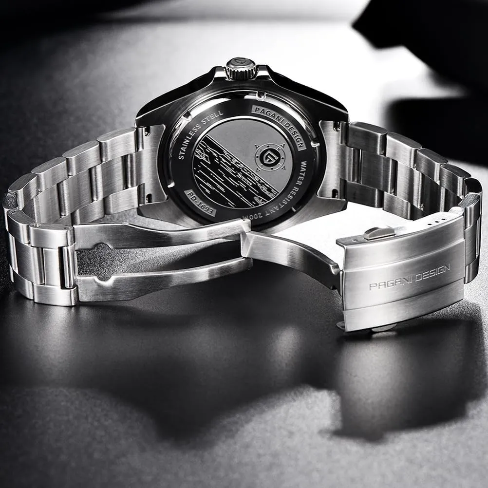 Pagani Design Watches Men GMT Automatic Self-Winding Mechanical Analog Sapphire Sports Waterproof Luminous Wrist Watch