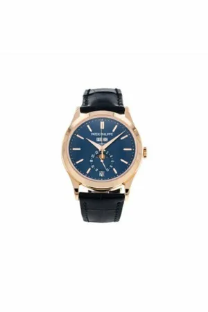 patek philippe complications annual calendar moon phase blue dial ref.5396r-014
