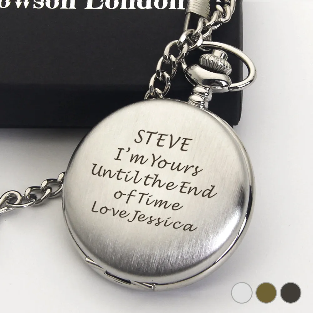 Personalised Engraved Pocket Watch Fathers Day Gift