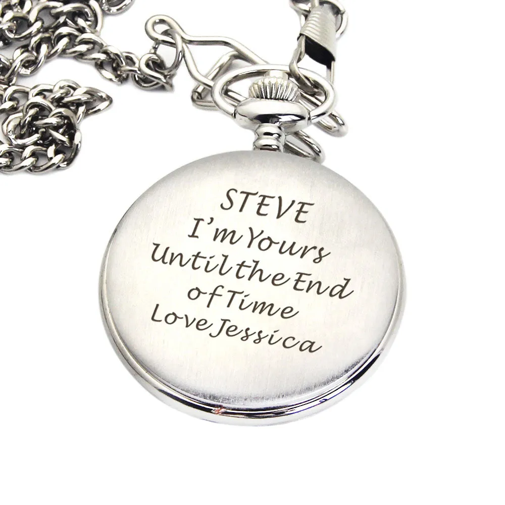 Personalised Engraved Pocket Watch Fathers Day Gift