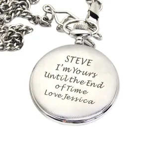 Personalised Engraved Pocket Watch Fathers Day Gift