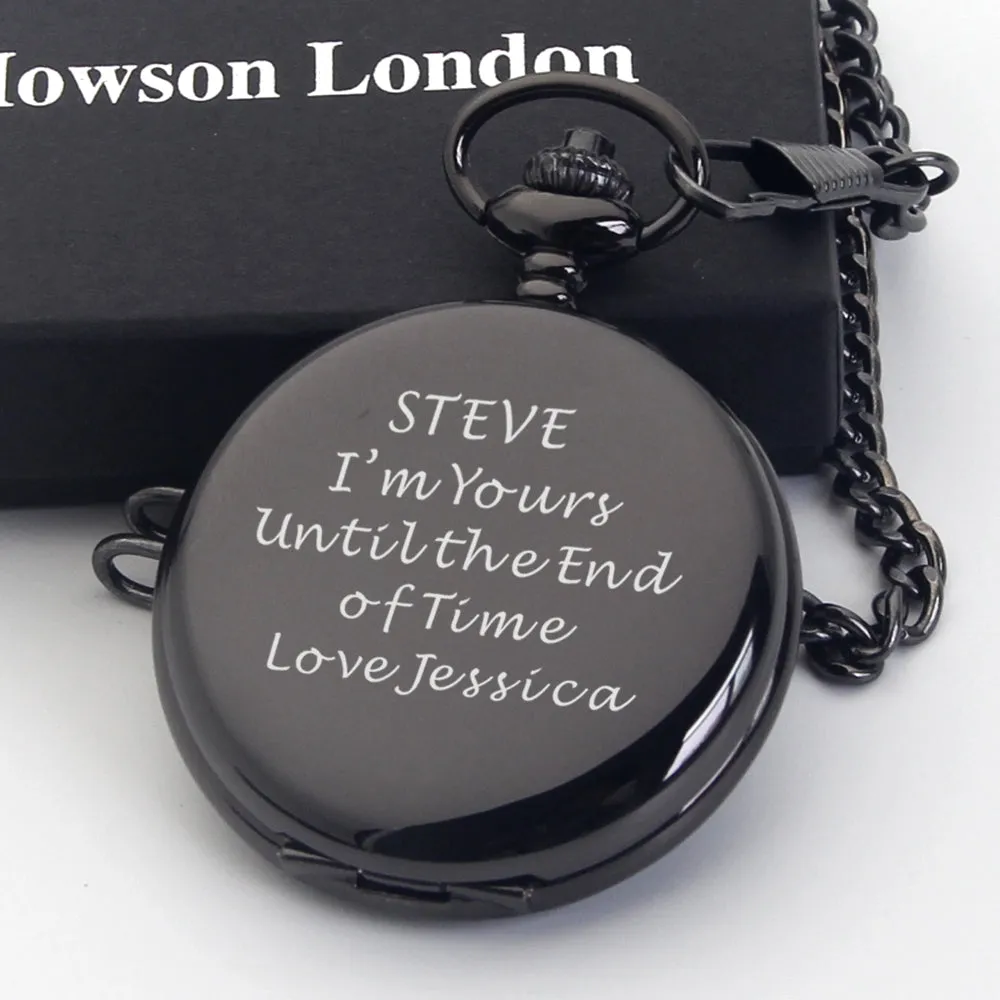 Personalised Engraved Pocket Watch Fathers Day Gift