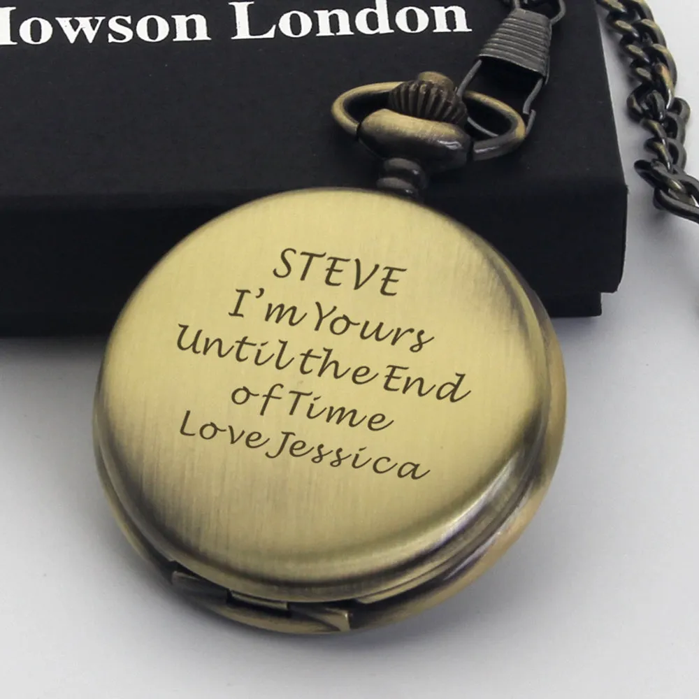 Personalised Engraved Pocket Watch Fathers Day Gift