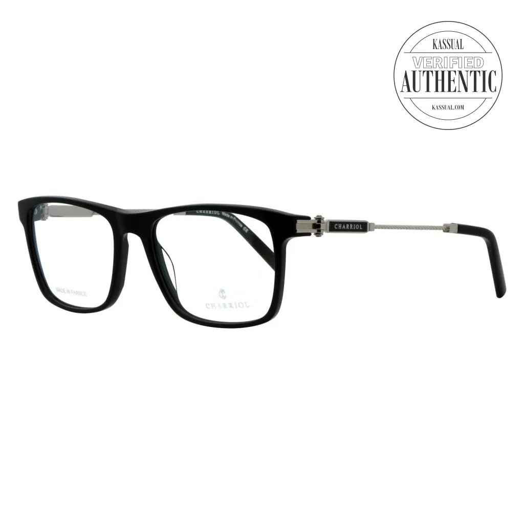 Philippe Charriol Rectangular Eyeglasses PC75000 C03 Black/Silver 54mm 750