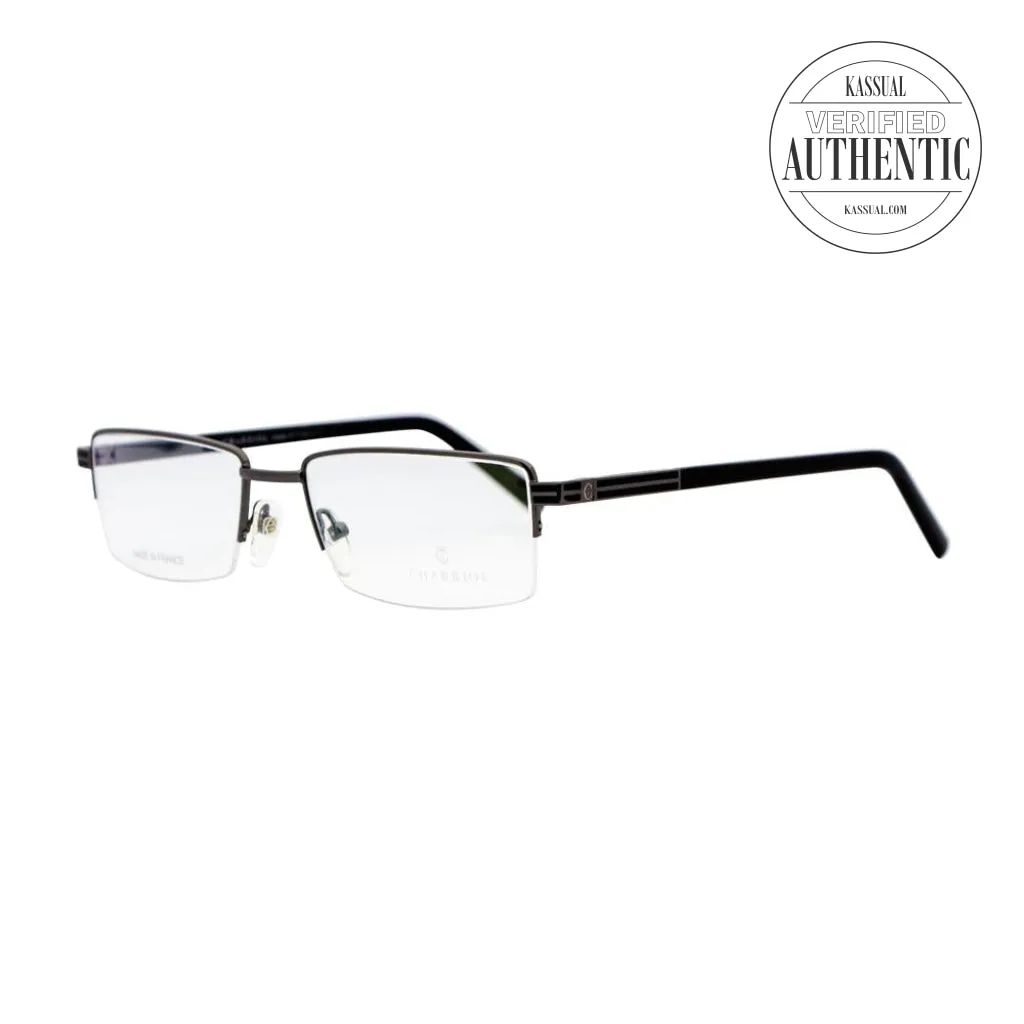 Philippe Charriol Semi-Rimless Eyeglasses PC7506 C05 Shiny Gunmetal  56mm 7506