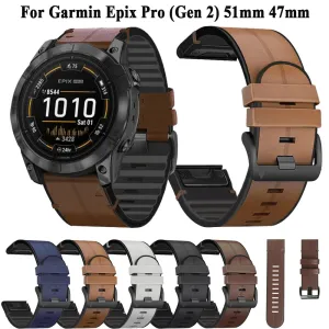 Premium Silicone Leather Wristband for Garmin Watches