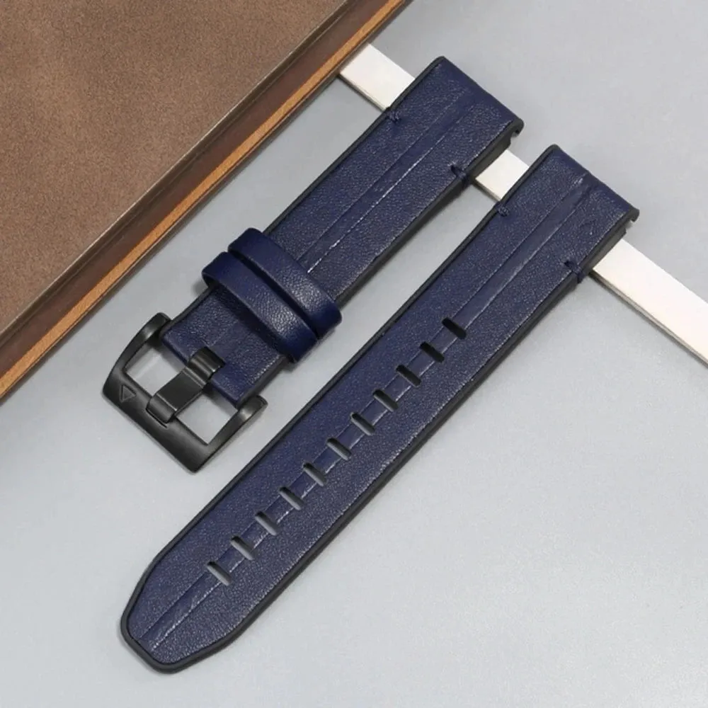 Premium Silicone Leather Wristband for Garmin Watches