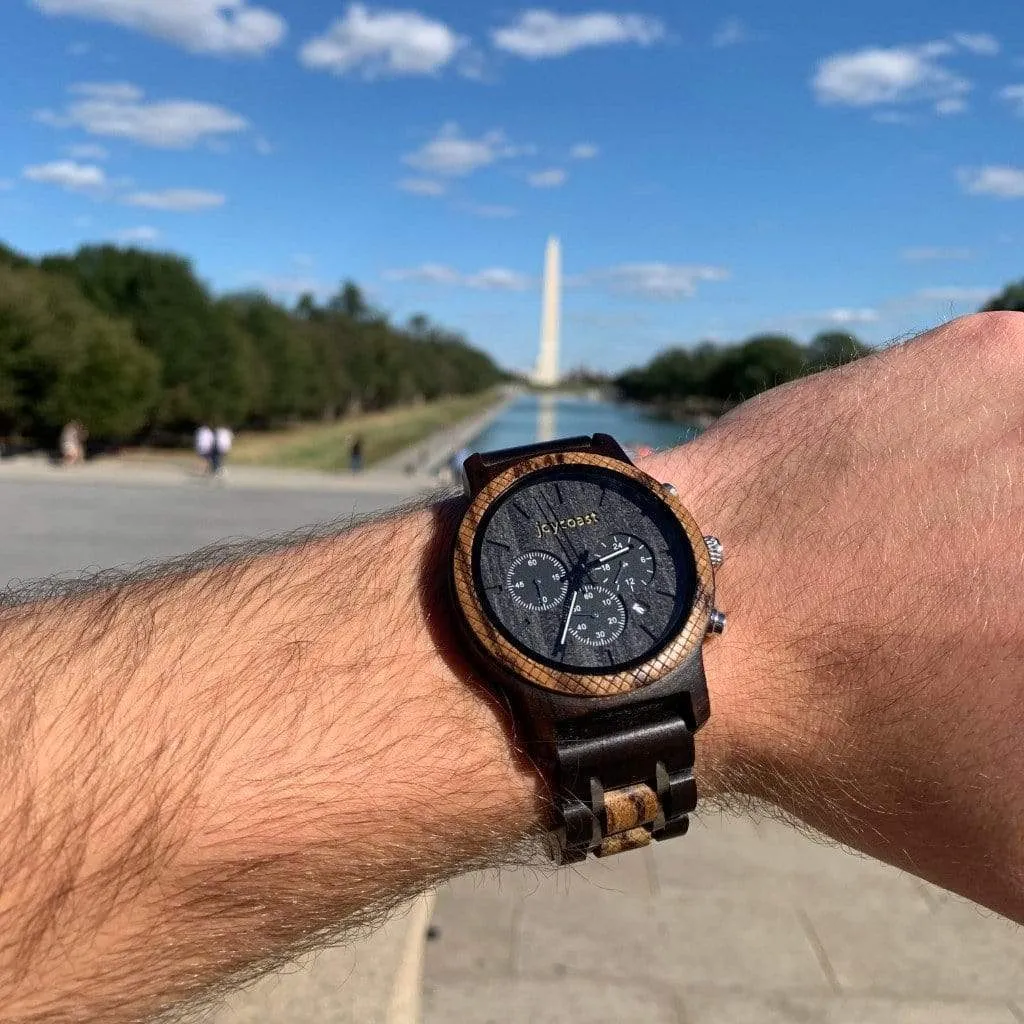 Prince | Dark Sandalwood & Zebra Chronograph