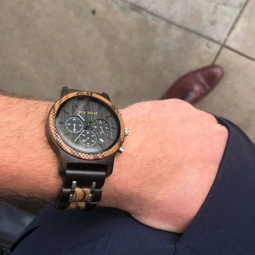 Prince | Dark Sandalwood & Zebra Chronograph