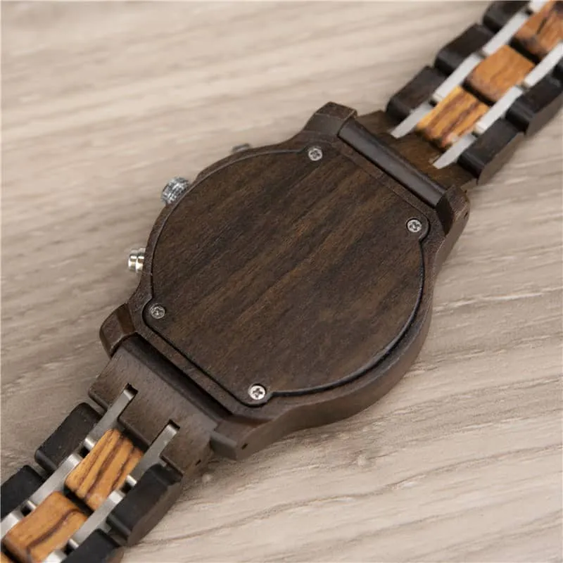 Prince | Dark Sandalwood & Zebra Chronograph