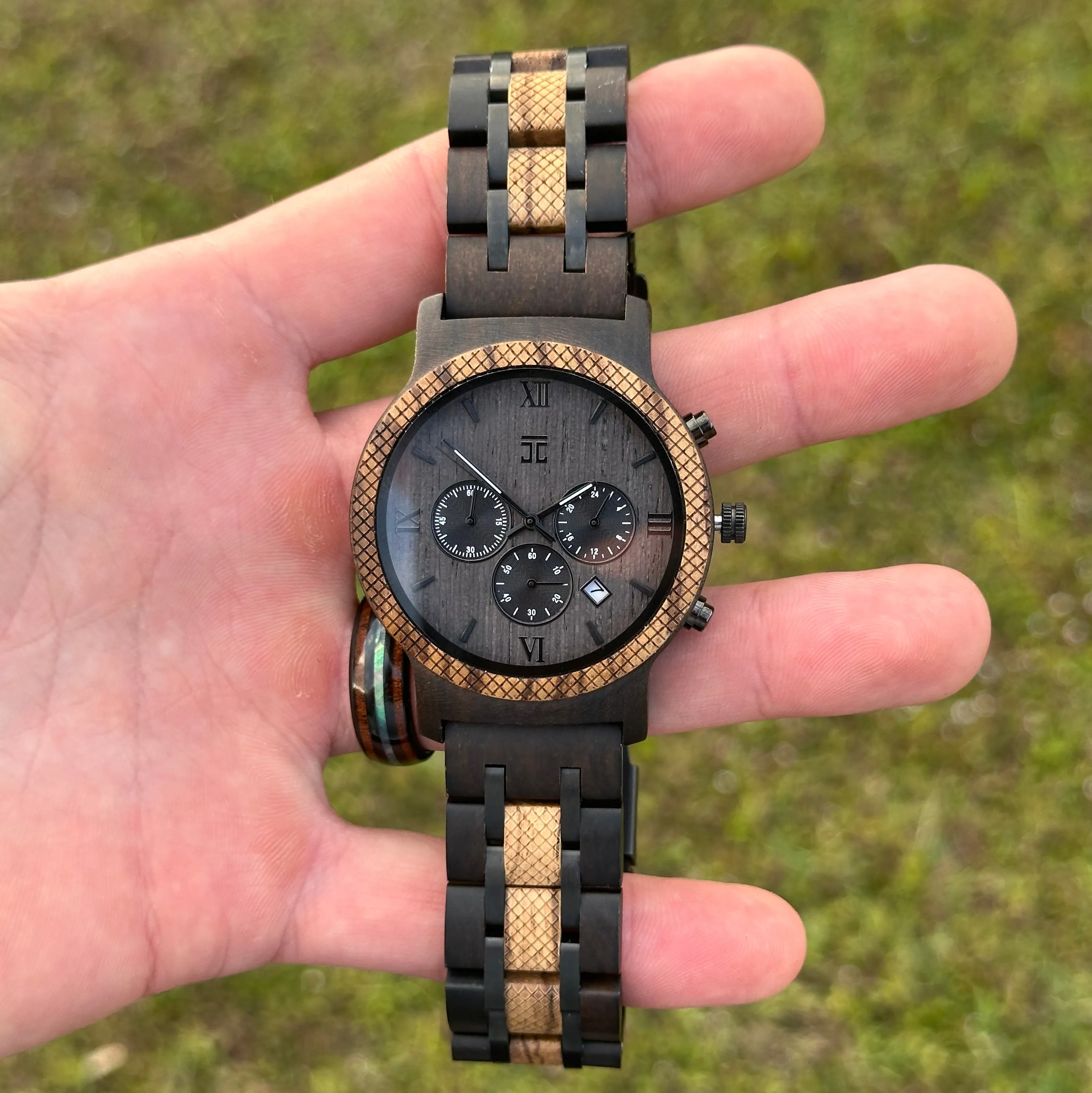 Prince | Dark Sandalwood & Zebra Chronograph