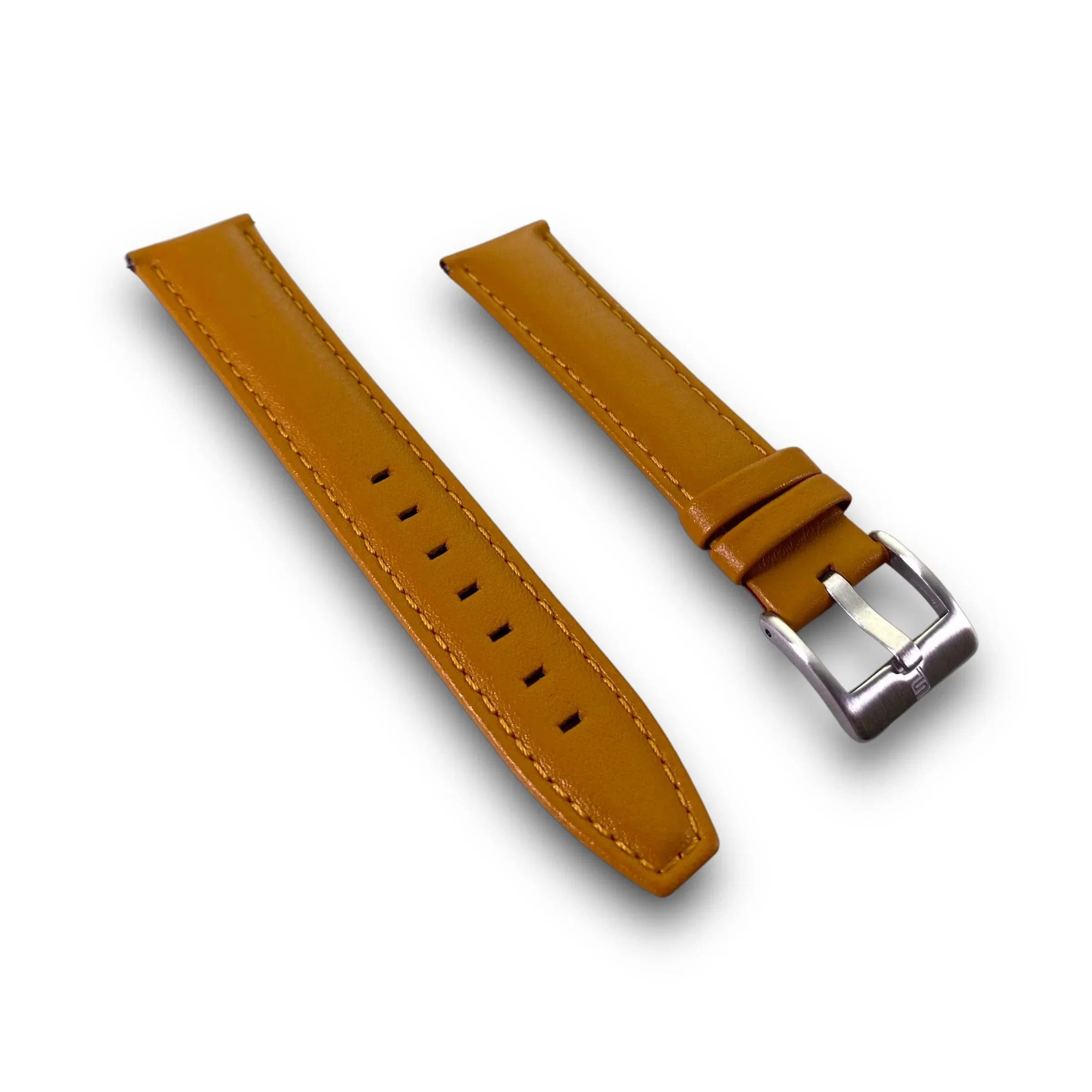 PUNCH Mens Watch, Silver & White Skeleton Automatic Watch - Tan Leather Strap