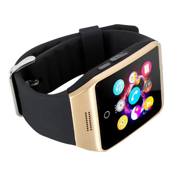 Q18S 1.54 inch IPS Screen MTK6260A Bluetooth 3.0 Smart Watch Phone, Pedometer / Sedentary Reminder / Sleeping Monitor  / Anti-Loss / Remote Camera / GSM / 0.3M Camera (Black   Gold)
