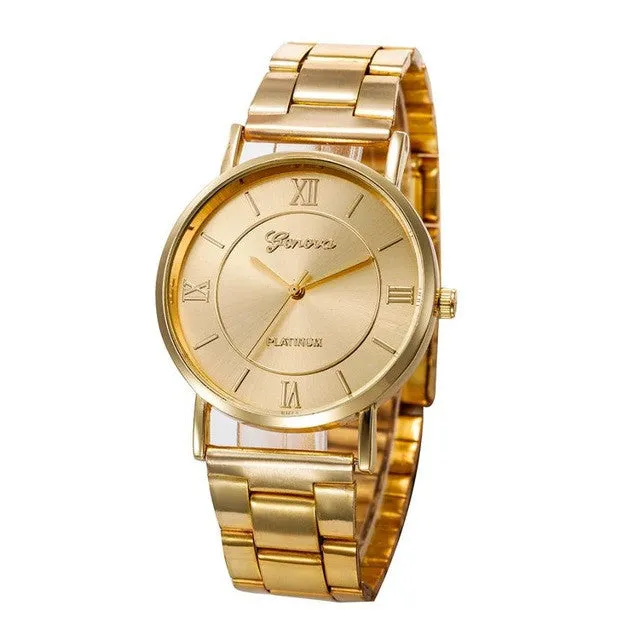 Quartz Stainless Steel Analog Wrist Watch