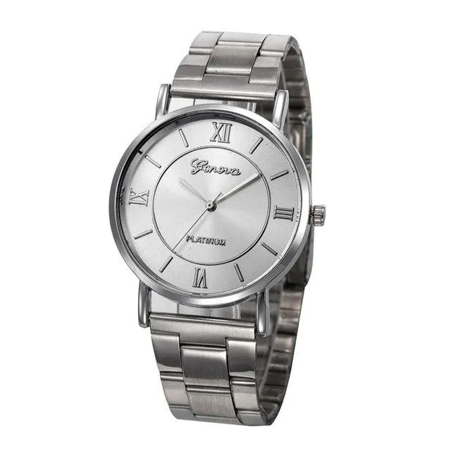Quartz Stainless Steel Analog Wrist Watch