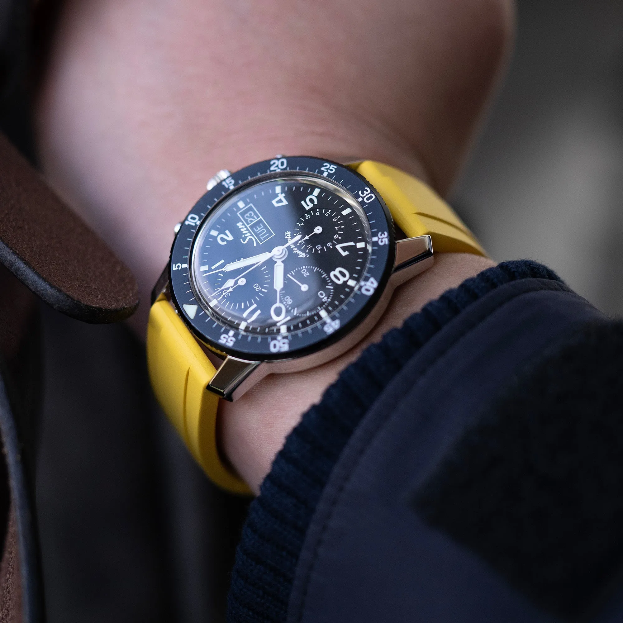 Quick Release FKM27 Yellow FKM Rubber watch strap