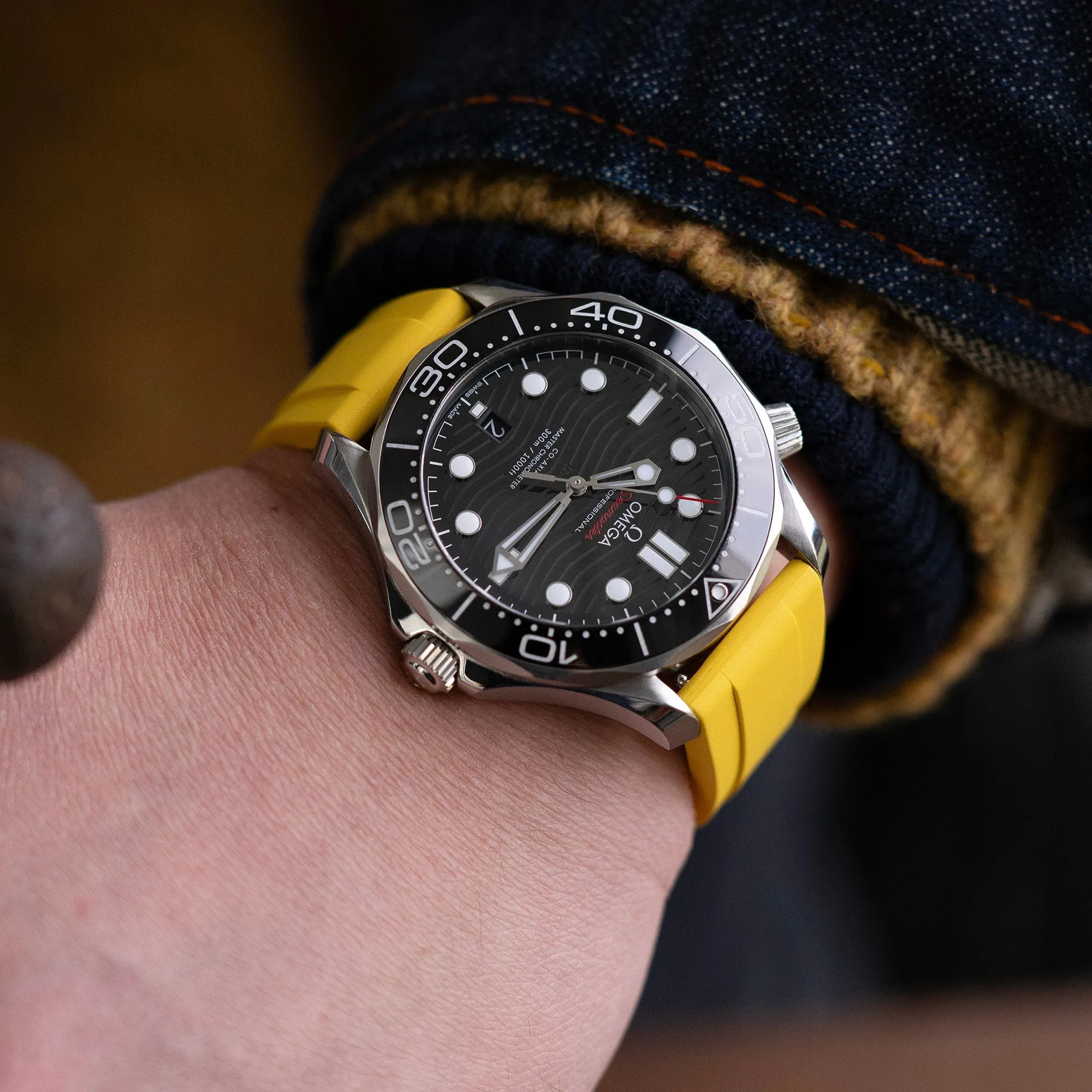 Quick Release FKM27 Yellow FKM Rubber watch strap