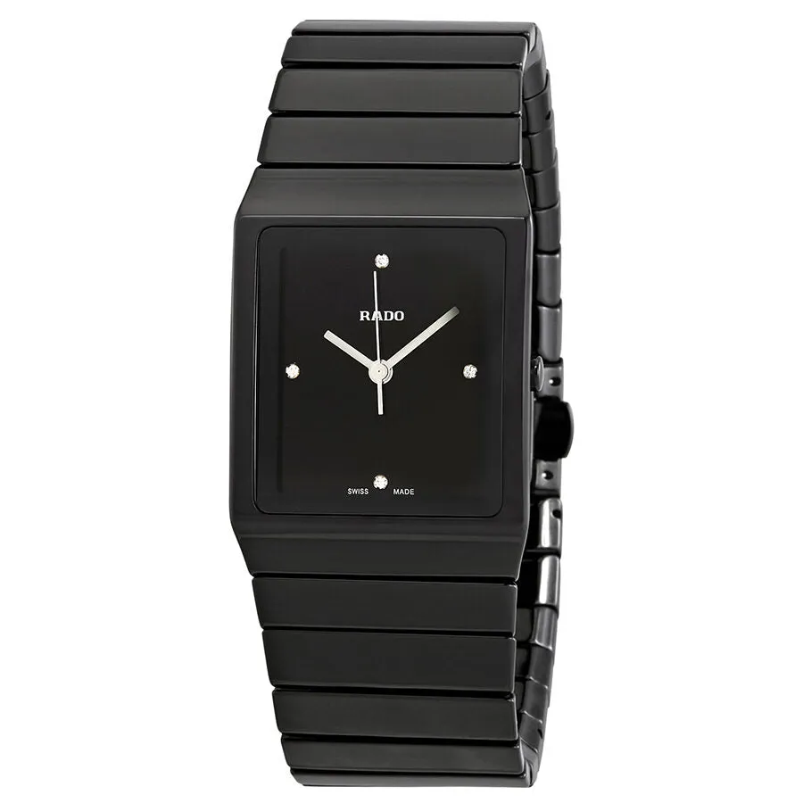 Rado Ceramica Diamond Black Dial Ladies Watch R21700702