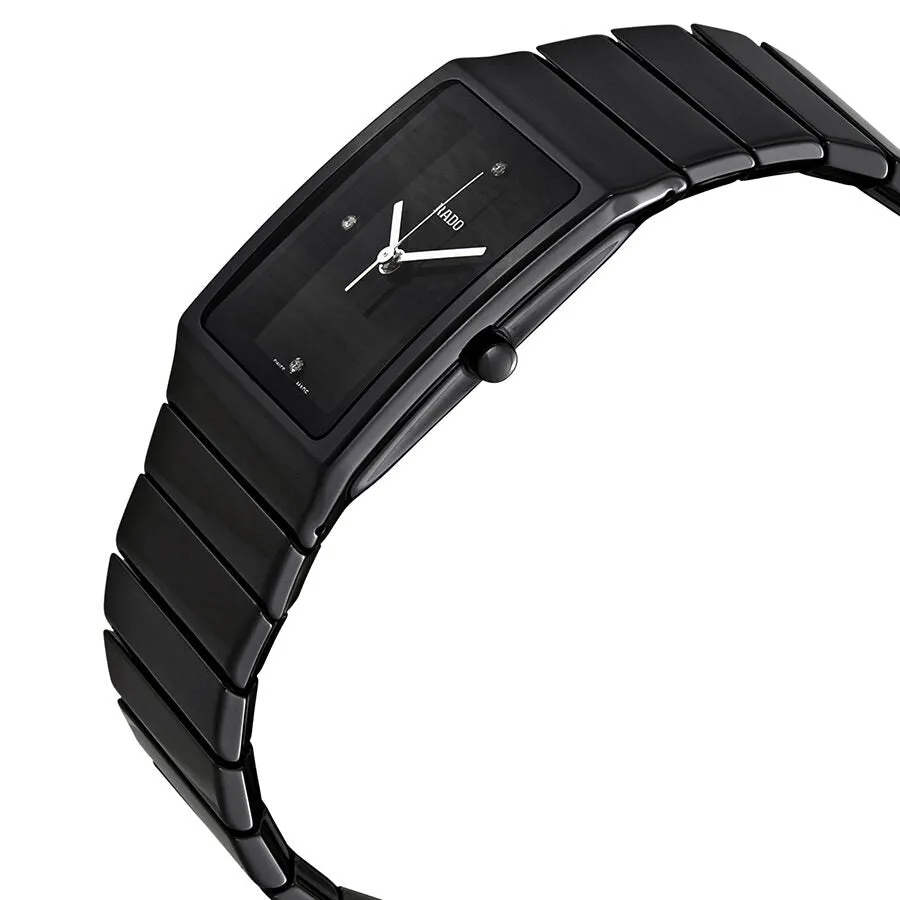 Rado Ceramica Diamond Black Dial Ladies Watch R21700702