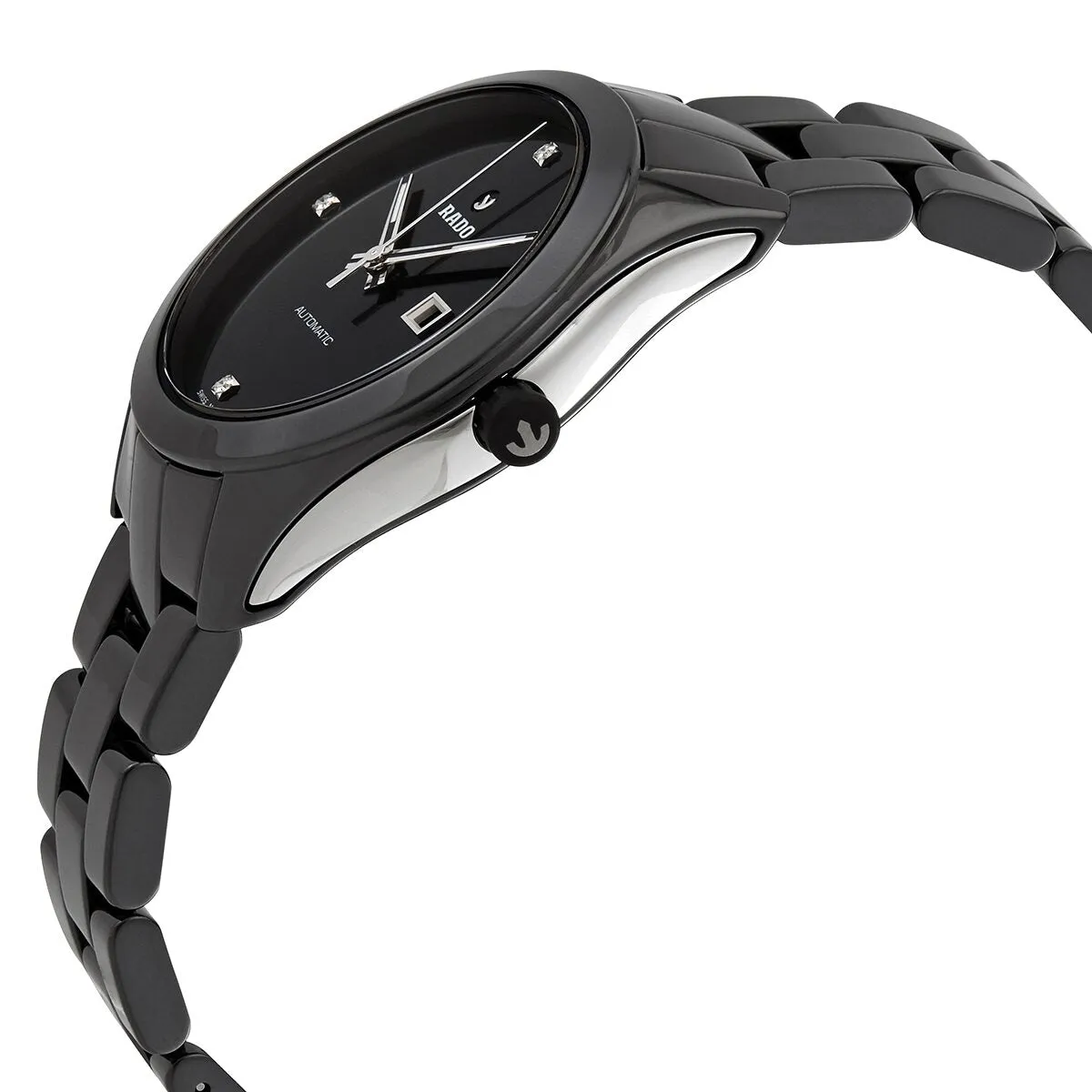 Rado Hyperchrome Automatic Diamond Black Ceramic Ladies Watch R32260702