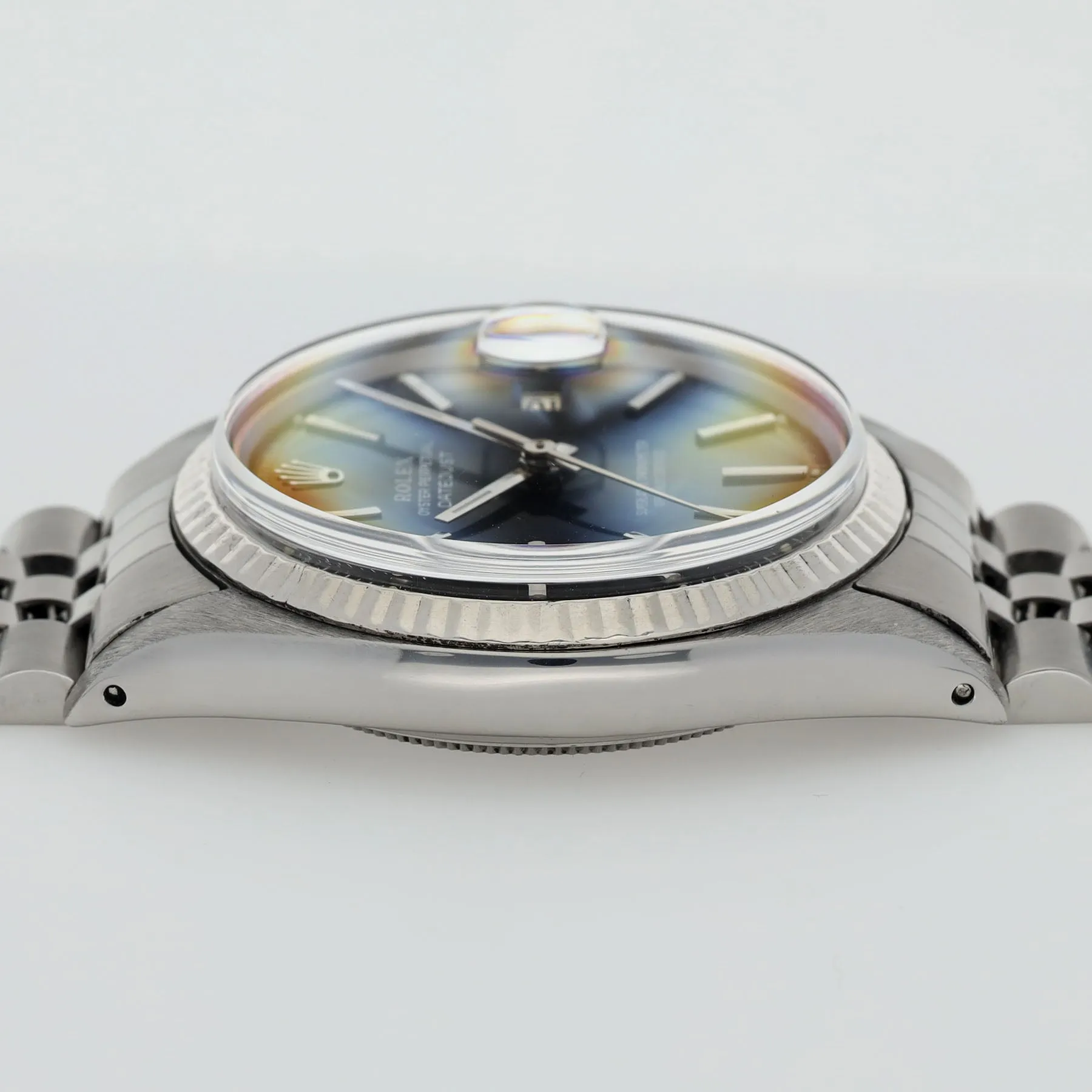 Rolex Datejust 1601 Rare Soleil Finish Black Dial
