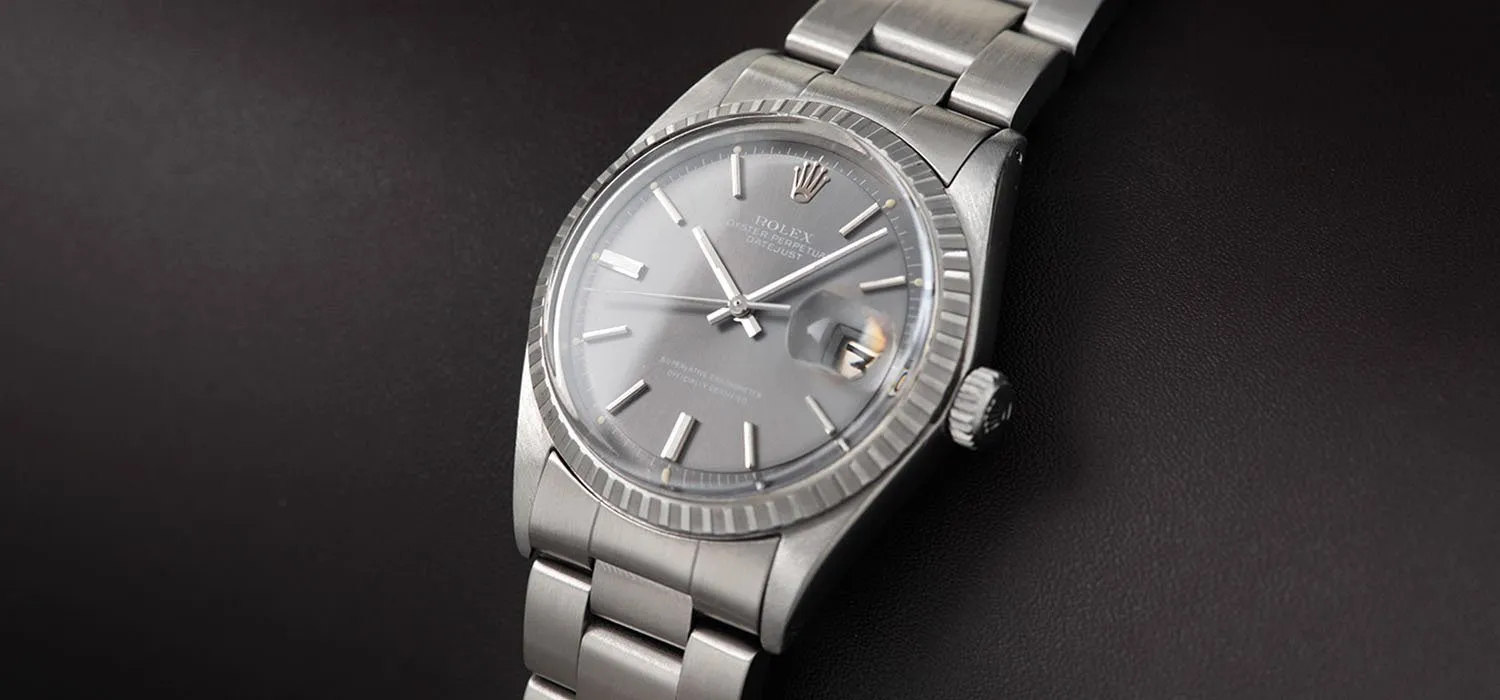 Rolex Datejust 1603 Grey Pie Pan Dial