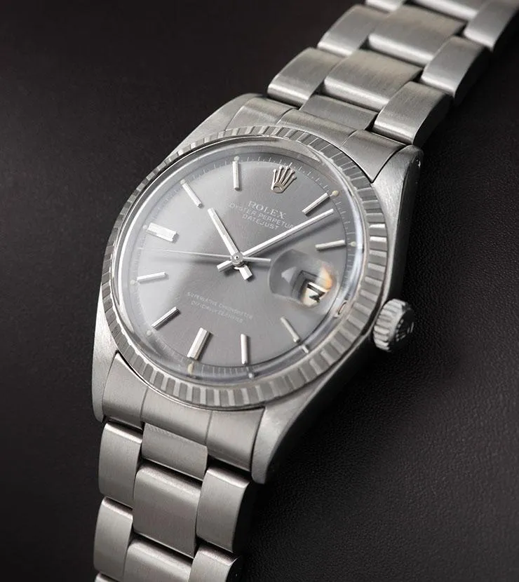Rolex Datejust 1603 Grey Pie Pan Dial