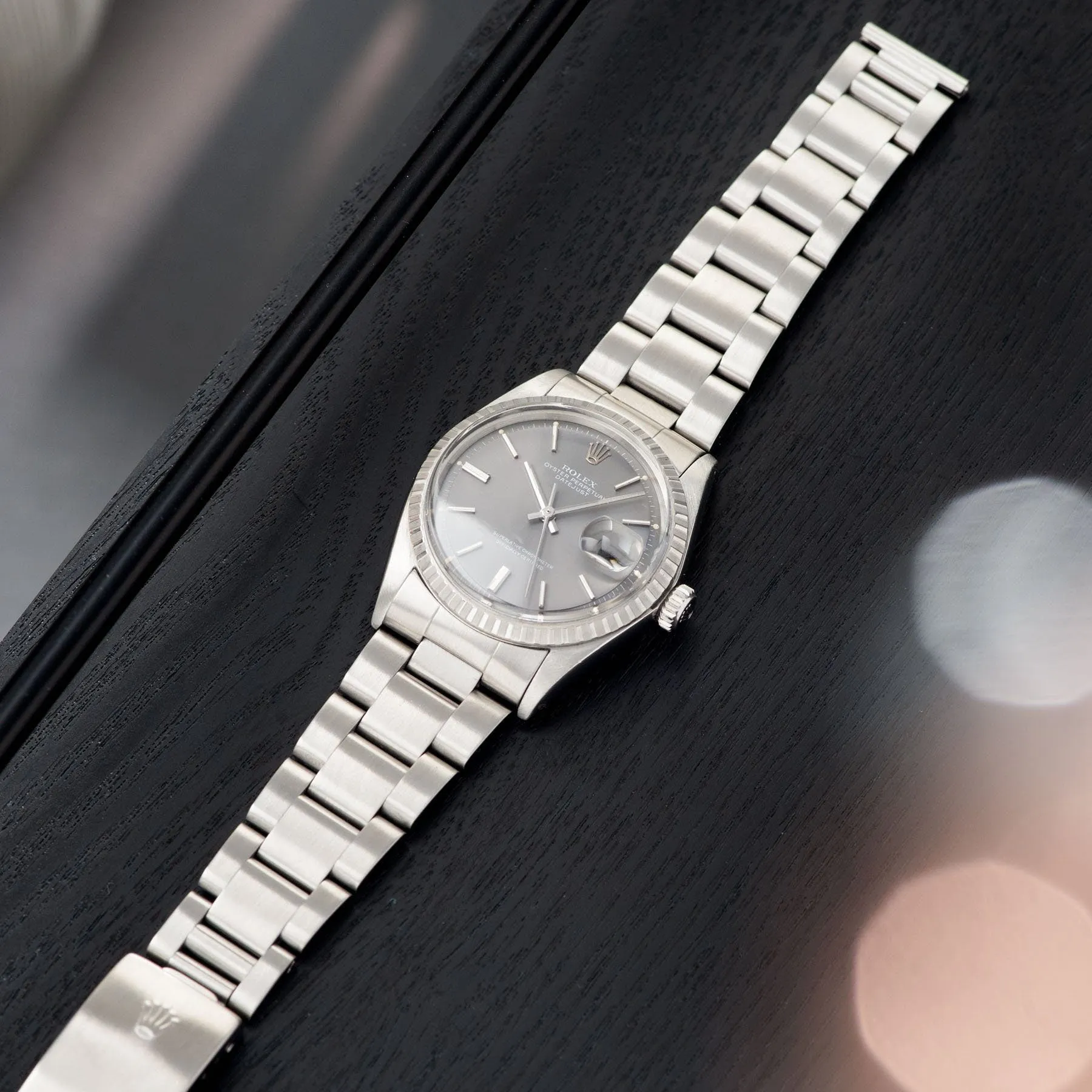 Rolex Datejust 1603 Grey Pie Pan Dial