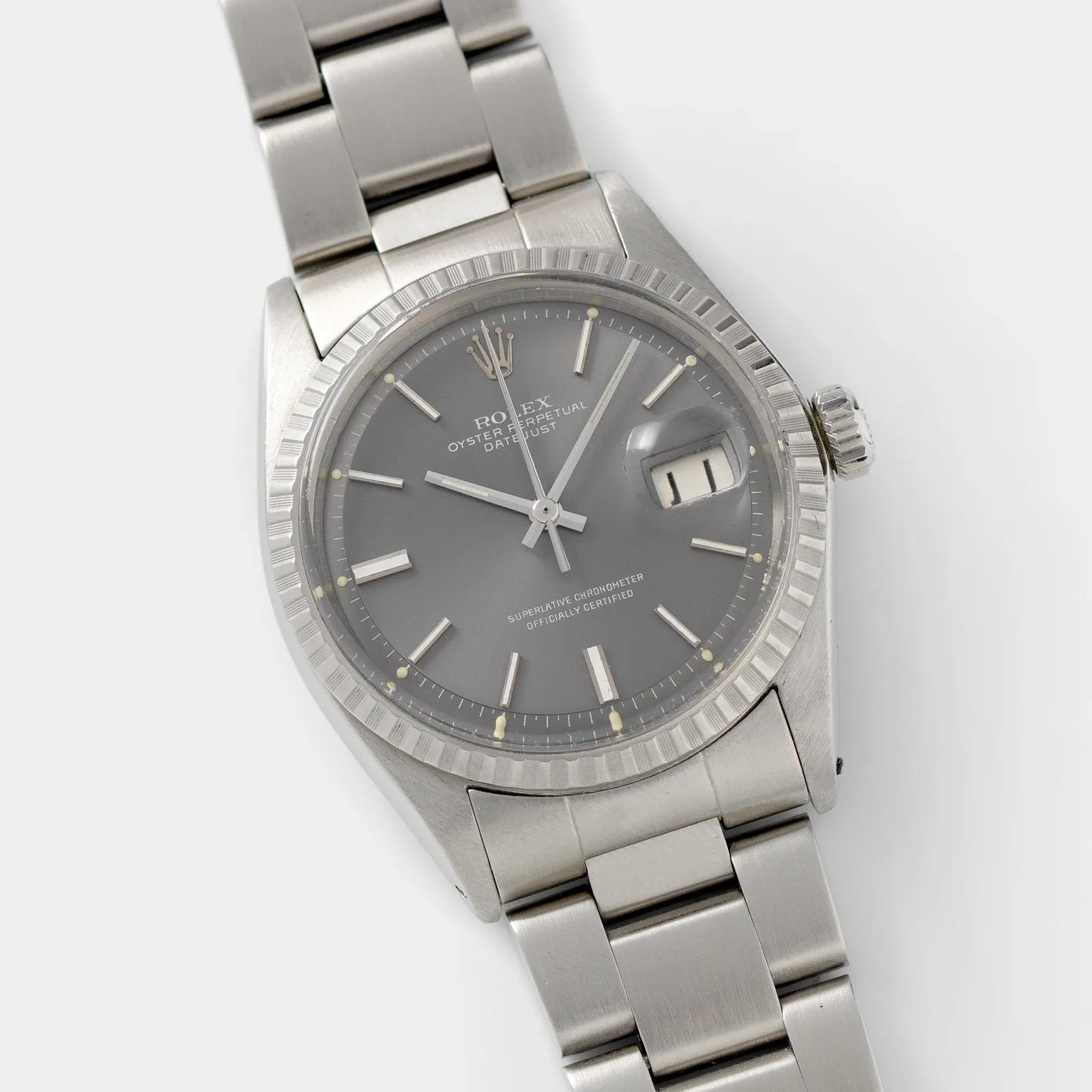 Rolex Datejust 1603 Grey Pie Pan Dial