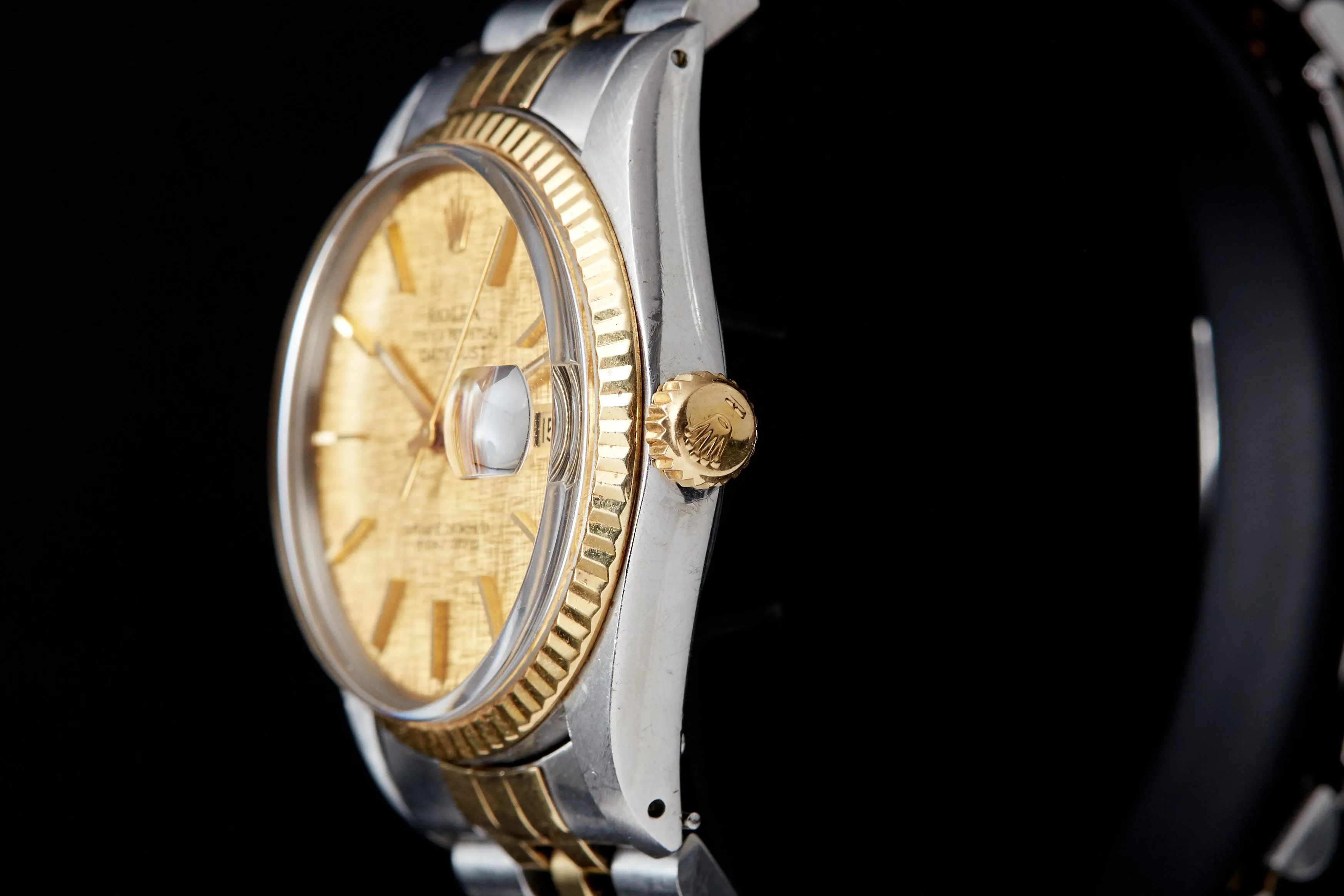 Rolex Datejust Two Tone Linen Quick Set