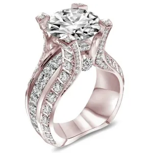 Rose Gold Zircon Engagement Ring