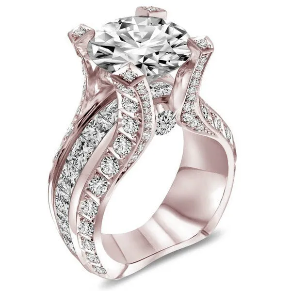 Rose Gold Zircon Engagement Ring