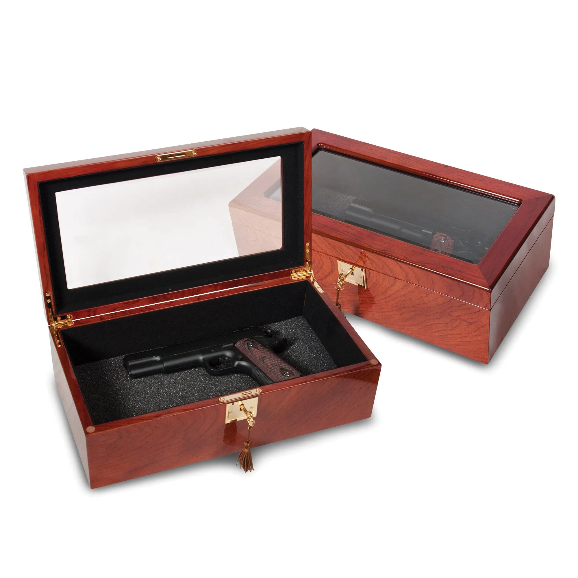 Rosewood Veneer Glass Multi Use Collector Box
