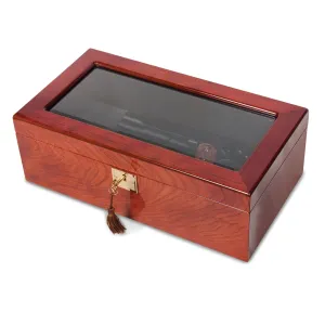 Rosewood Veneer Glass Multi Use Collector Box