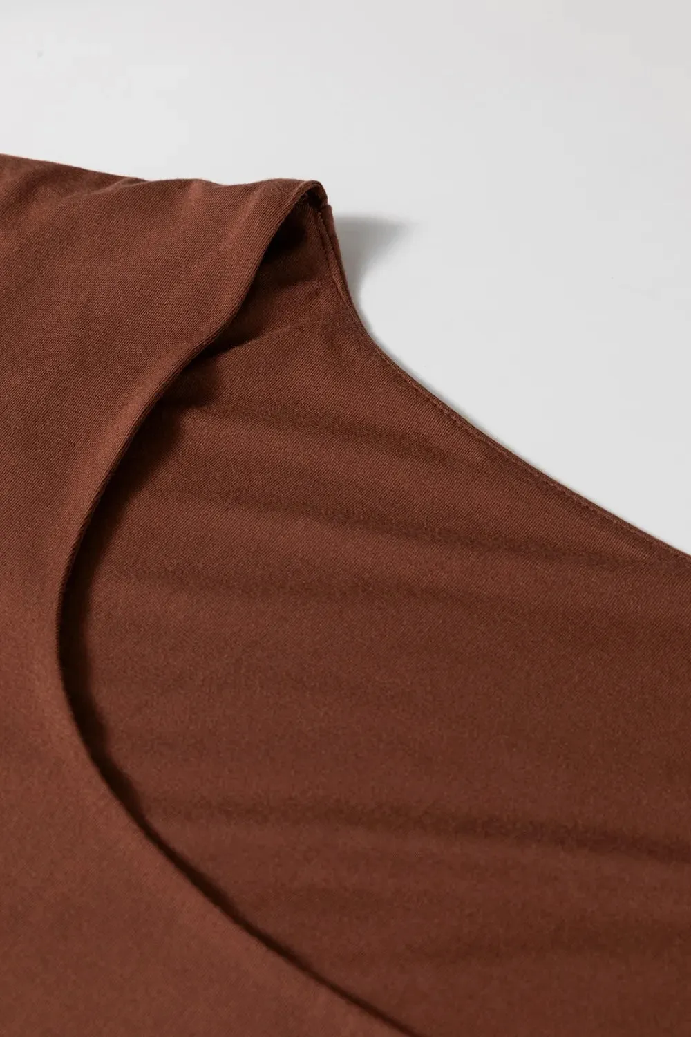 Round Neck Slim Cap Sleeve Top for Women Casual Style