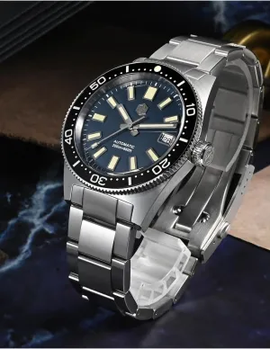 San Martin Men Watch 62 mas SN007GB, 39 mm 20 Bar Diver Watch NH35 Automatic Mechanical Luxury Diving Waterproof Wrist Watch