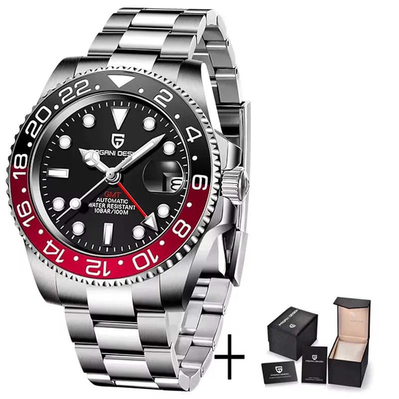 Sapphire Glass 40MM Ceramic GMT Mechanical Watches 100M Waterproof Classic Luxury Men Automatic Watch Reloj Hombre