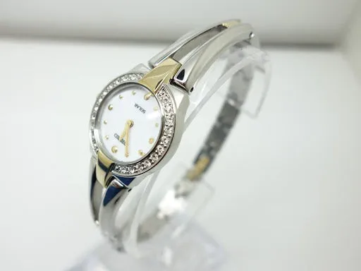 Seiko Women's SUP052 Two Tone Stainless Steel Analog with White Dial Watch