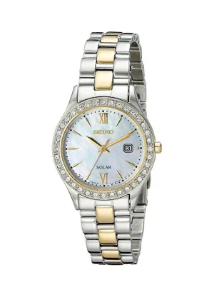 Seiko Women's SUT074 Dress Two-Tone Stainless Steel Swarovski Crystal-Accented Solar Watch