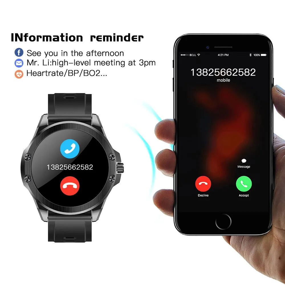 SENBONO S11 smart watch support add watch faces calls SMS reminder swimming sport fitness tracker